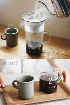 킨토(KINTO) 드립 커피 (내열 유리) 저그 세트 / 300ml
