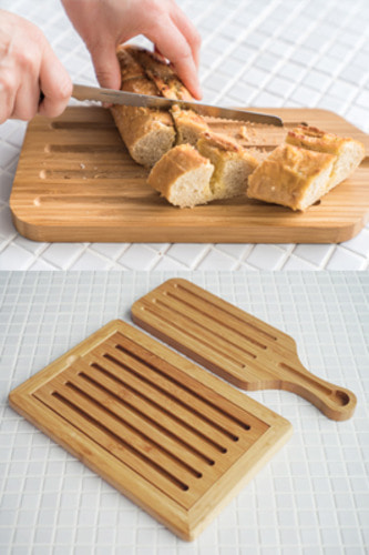 대나무 (손잡이 디자인) 빵 커팅보드 세트