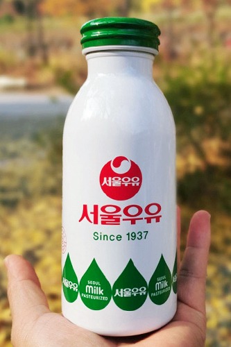 (정품) 서울우유 레트로 스텐 보온 보냉 (초록) 텀블러 / 350ml