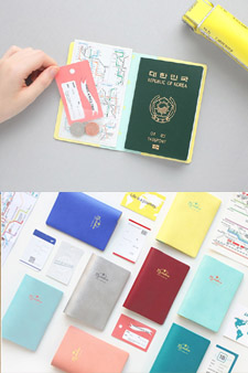 레인보우 여권케이스