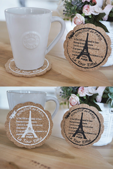 에펠탑 코르크 컵받침