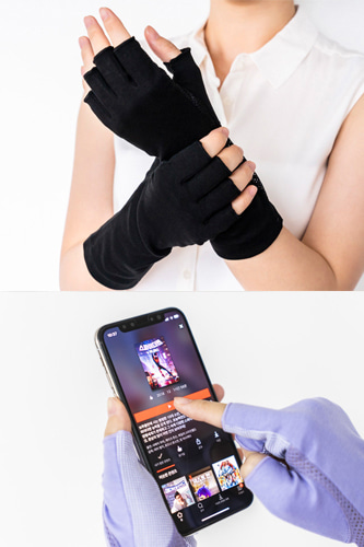 (UV 차단) 운전 야외 레저용 손가락 오픈형 손목 토시 장갑