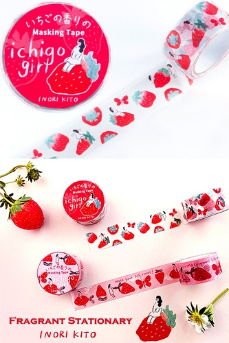 ichigo 향기로운 딸기향 마스킹 테이프