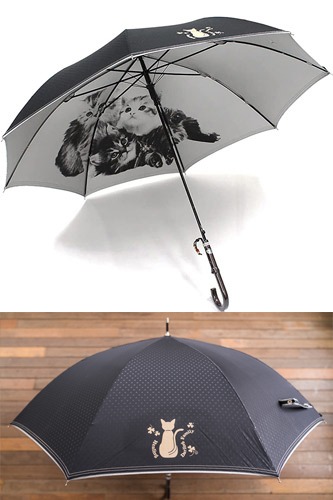 (UV 차단) 푸들 / 고양이 디자인 자동 양산 겸 우산