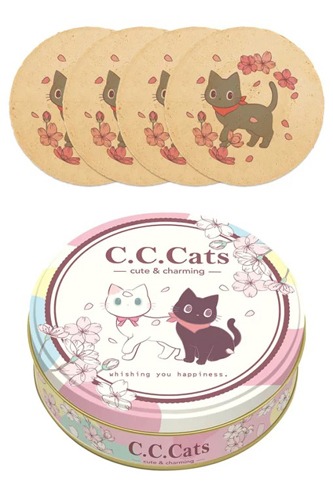 C.C.Cats 고양이 봄맞이 &#039;벚꽃이랑&#039; 틴 케이스